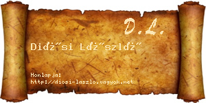 Diósi László névjegykártya